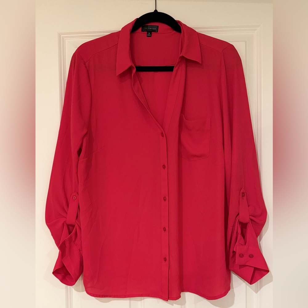The Limited Women's Bold Pink Button-Down Shirt